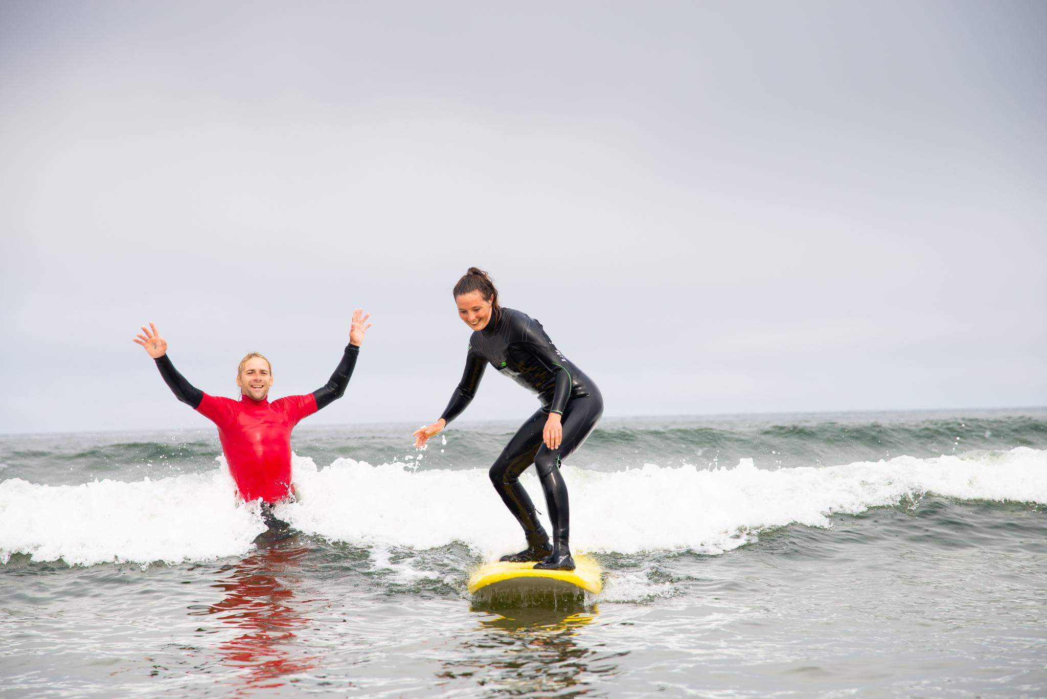 Students surfing