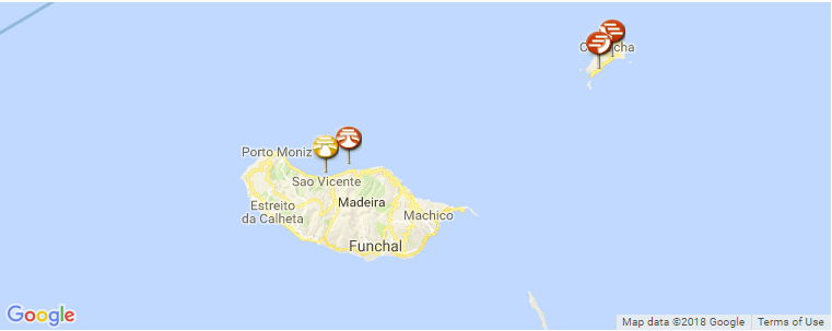 Madeira Islands surf map
