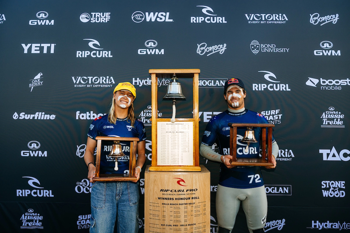 The winners of the Rip Curl Pro Bells Beach 2025