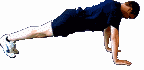 surfer doing press-ups
