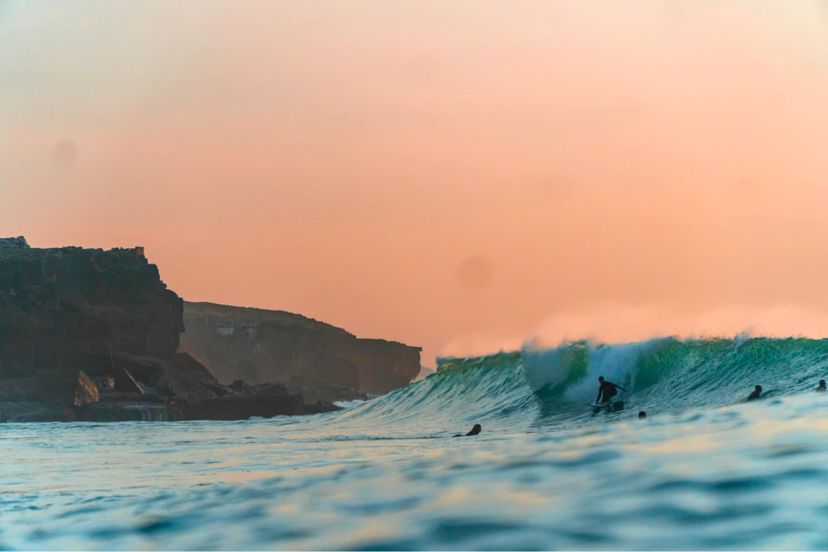 Sunset lineup at Ericeira