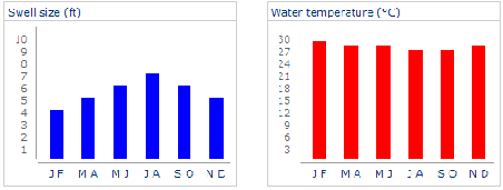 Java Swell Size / Water Temperature