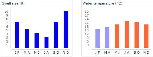 Madeira Wave Size / Water Temperature