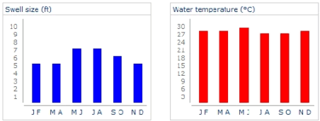 Samoa Swell Size / Water Temperature