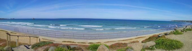 panoramic view of a Jersey bay