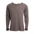 Moonside Thermal Henley in Black Shirt