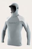 Skins O'zone Long Sleeve Hooded in Cool Gre Rashguard