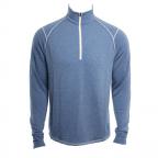 Barrel LS Raglan Shirt Half Zip in Blue