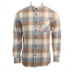 Caden Plaid Flannel in White Woven Shirt