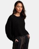 Louder Ribbed Knit in Black Sweater