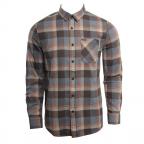 Caden Plaid Flannel in Blue Woven Shirt