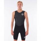 Dawn Patrol Short John in Black Wetsuit
