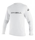 Basic Skins LS Rash Tee Shirt in White Rashguard