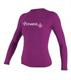 Basic Skins LS Crew in Pink Rashguard