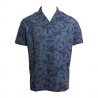 Floral Lake in Navy Blue Iris Floral Lake (Btl6) Woven Shirt