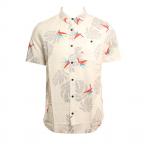 Paradise in White Woven Shirt