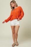 Rosie Top in Red Shirt