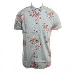 Party Palm in Aqua (Aqu) Woven Shirt