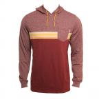 Surf Revival Hooded LS in Burgundy Shirt