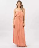 Sunset Glow Maxi in Peach Dress