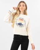 Ultimate Wave Crop Long Sleeve in White Shirt