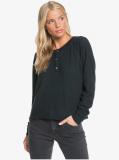 Take It Home Waffle Knit Half-Button in Anthracite (Kvj0) Sweatshirt