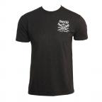 Crossed Boards in Black Shirt