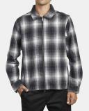 Subterranean Zip Flannel in Smoke (Smk) Shirt