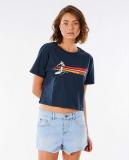WoGolden State Crop Tee Shirt in Navy Blue (Nv