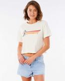 WoGolden State Crop Tee Shirt in Bone (Bo
