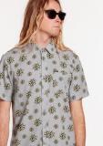 Burch Bloom in Grey Woven Shirt
