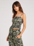Coco Smocked Palm Print Cami in Multi (Mlt) Tank Top