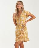 Wrap And Roll in Gold Dress