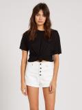 Vol Stone Elastic Waist in White Shorts