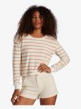 Hiking Dreams Long Sleeve Scoop Neck Top in Tapioca Blocy Stripe (Teh3) Shirt