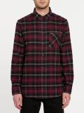 Caden Plaid Long Sleeve Flannel in Port (Por) Shirt