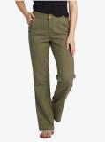 Oceanside High Waist Flared in Green Pants