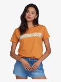 Retro Hibiscus Stripe in Golden Ochre Shirt