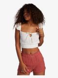 High Surprise Strappy Crop in White Tank Top