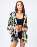 Coastal Palms Kimono in Black Shirt