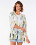 Coastal Palms Kimono in White Shirt