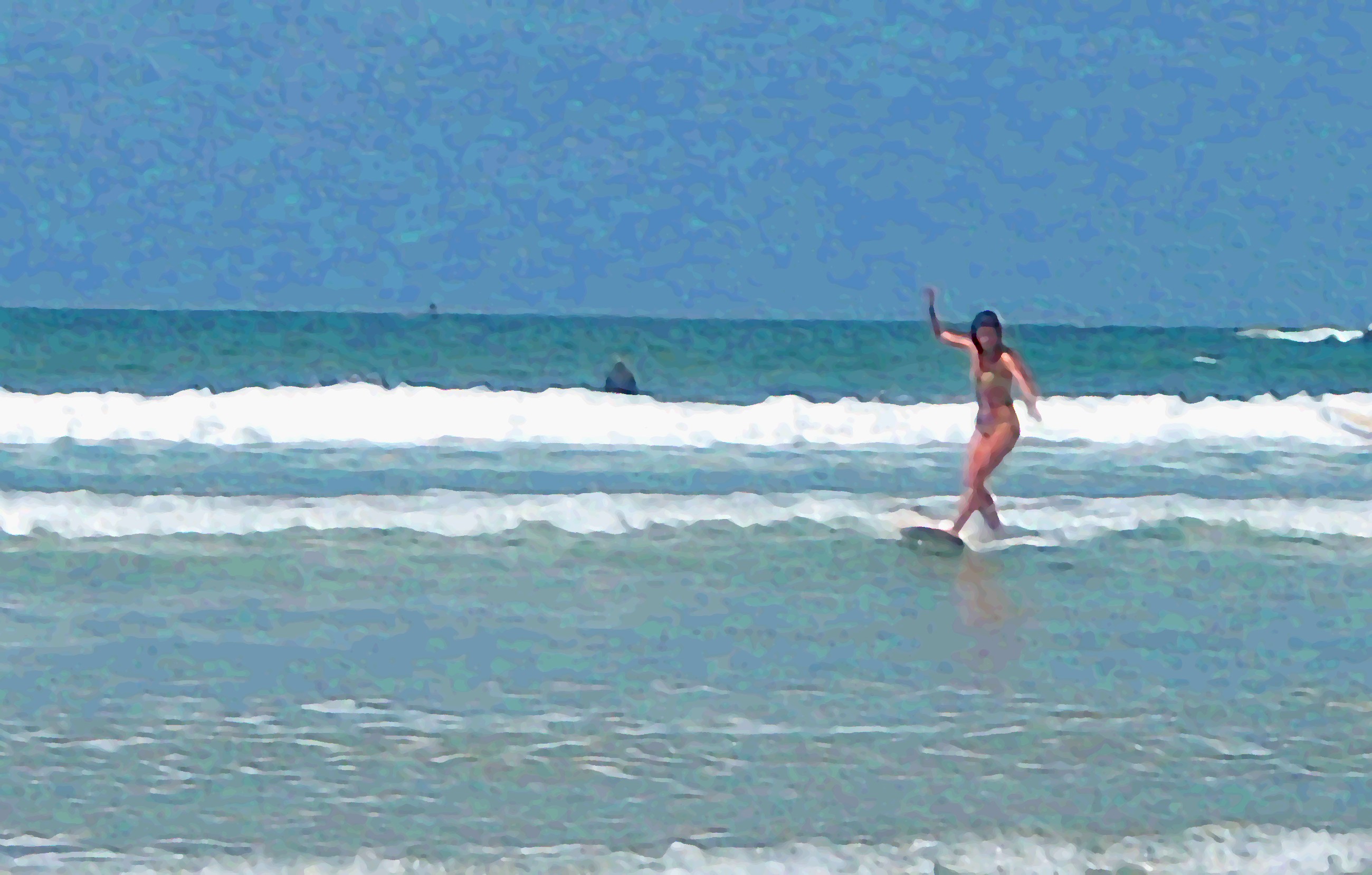 Pink Lamb Longboard Style, Toes to Nose