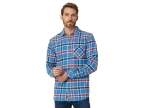Checked In Flannel Shirt (cobalt)