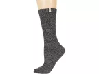 Rib Knit Slouchy Crew Socks (grey/black)
