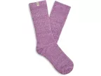 Rib Knit Slouchy Crew Socks (violet Queen)