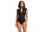 Collective Zip Front One-piece (black)