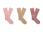 Rib Knit Slouchy Crew 3 Pack (pink Cedar / Chestnut / Rubious)