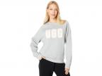 Madeline Fuzzy Logo Crew Neck T-shirt (grey Heather/sonora)