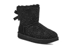 Mini Bailey Bow Metallic Spots (black)