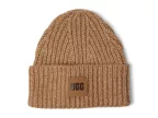 Chunky Rib Beanie With Logo (camel)